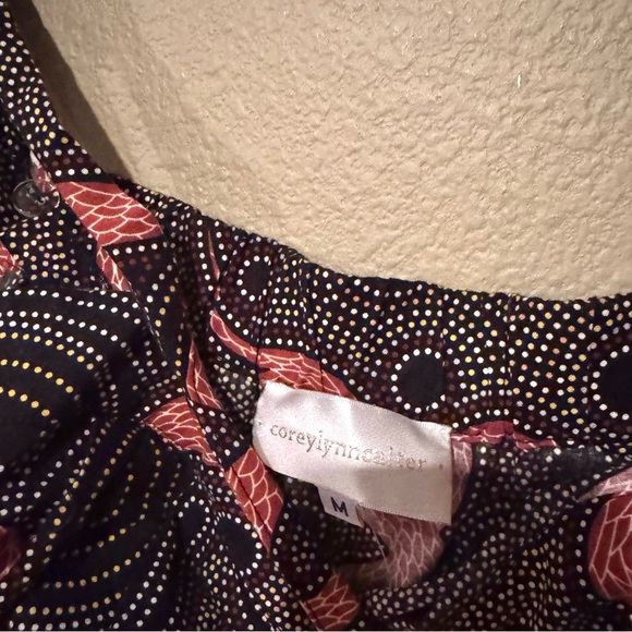 Corey Lynn Calter Macy Snake Print Tie Shoulder Tank Top Black Size Medium - Picture 4 of 6